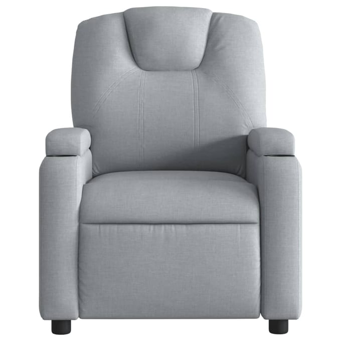 Vidaxl Fauteuil Slaapbank, Lichtgrijs, Gestoffeerd met Stof