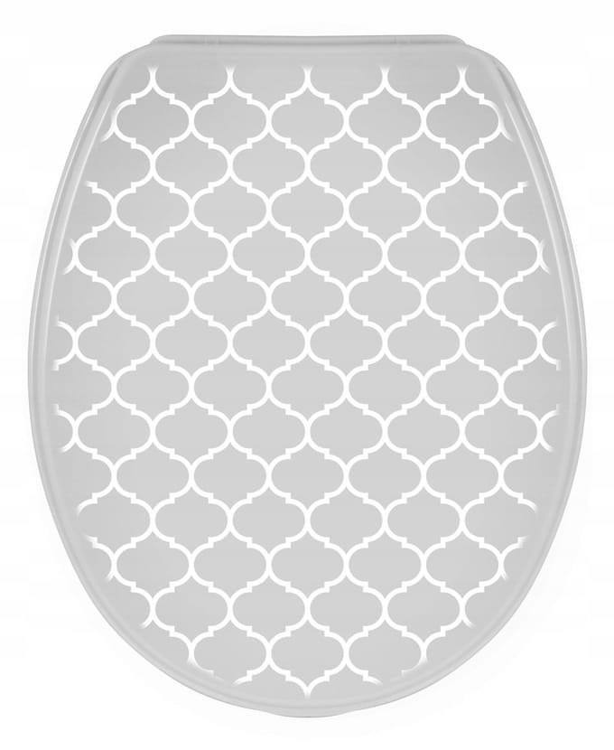 Bisk Iris Toiletbril - Polypropyleen, Grijs, Eenvoudig Reinigbaar