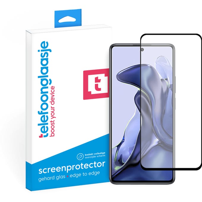 Xiaomi 11T screenprotector gehard glas Edge to Edge