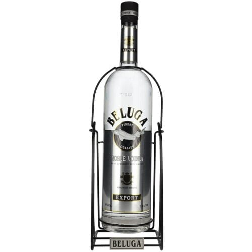 Beluga Wodka Beluga Noble Vodka EXPORT Montenegro 40% Vol. 3l met Schwenkständer