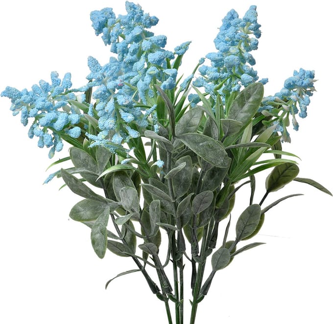 Clayre & Eef Kunstbloem 32 cm Blauw Kunststof