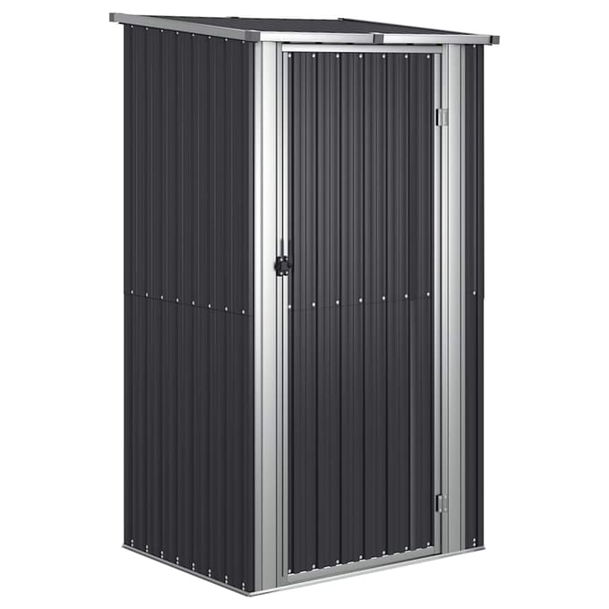 vidaXL - Tuinschuur - 118,5x97x209,5 - cm - gegalvaniseerd - staal - antraciet