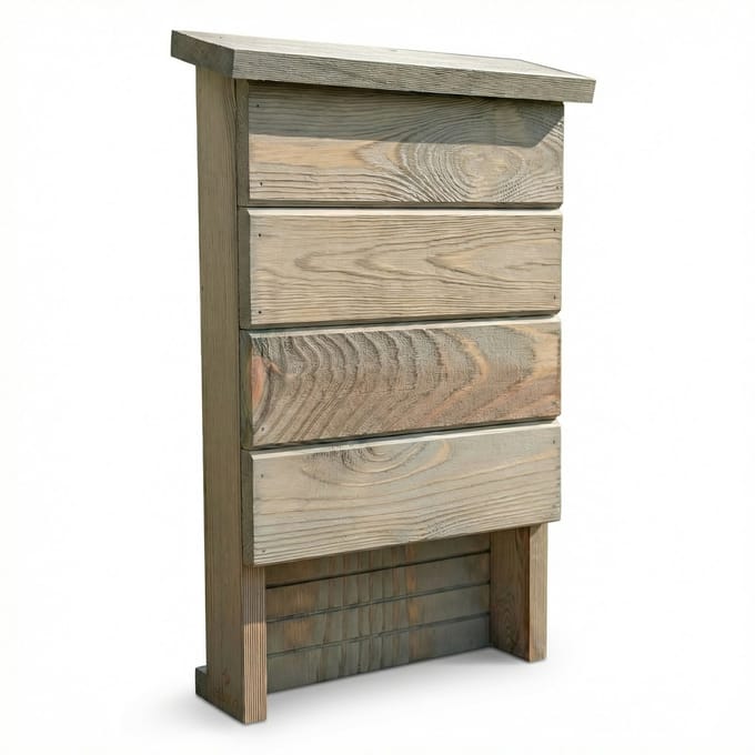Vleermuiskast – Massief Hout – Donker & Geribbeld Interieur