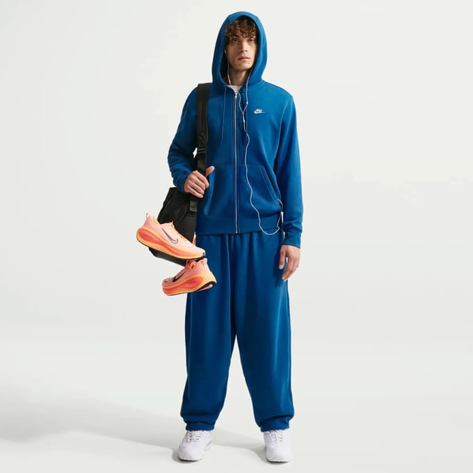 Hooded sweatshirt met rits Nike Club
