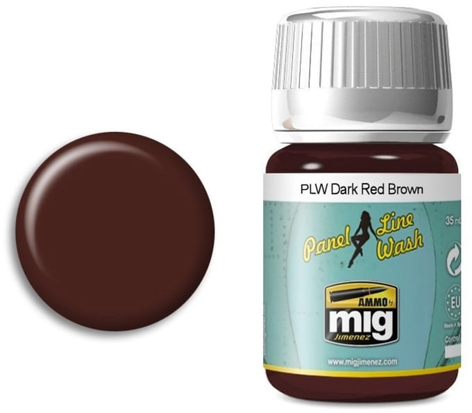 AMMO by Mig Jimenez Modelbouwdecoratie - MIG 1605 PLW Dark Red Brown Effecten potje