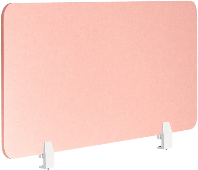 BELIANI SPLIT - Bureauscheidingswand - Perzikroze - 120 x 50 cm - Polyester