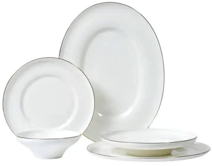 Bricard Macon – Porseleinen Serviesset/Dinerset – 25-Delig – Wit/Goud
