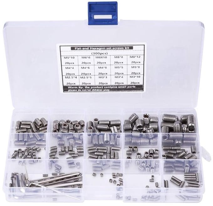 Allecto - 300 stks Hex Grub Screw Kit - Bevestigingsmiddelen