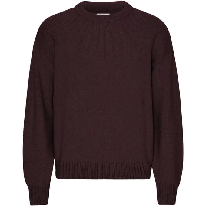 Trui met oversized ronde hals Colorful Standard Oxblood Red