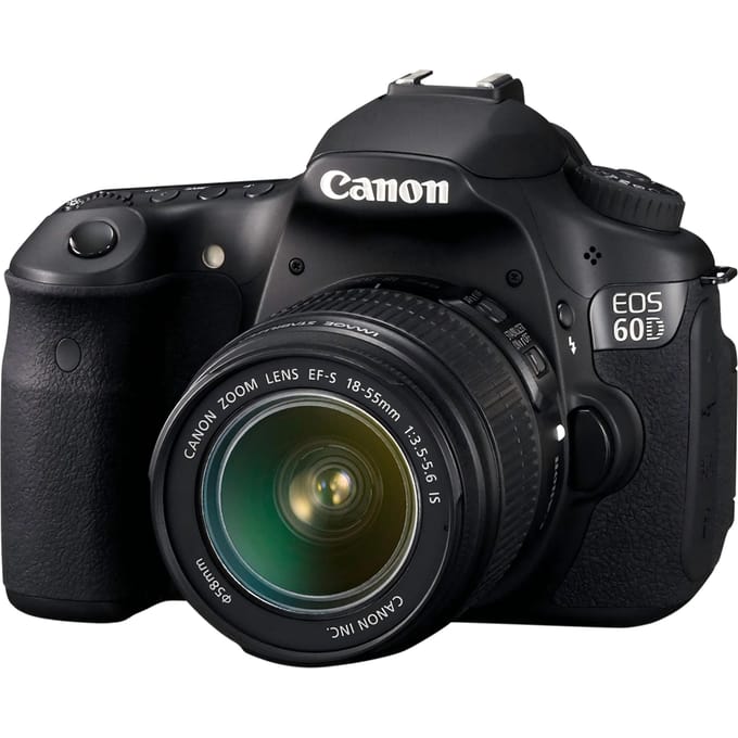 Canon EOS 60D Digitale Spiegelreflexcamera + EF-S 18-55mm f/3.5-5.6 IS Zoomlens zwart