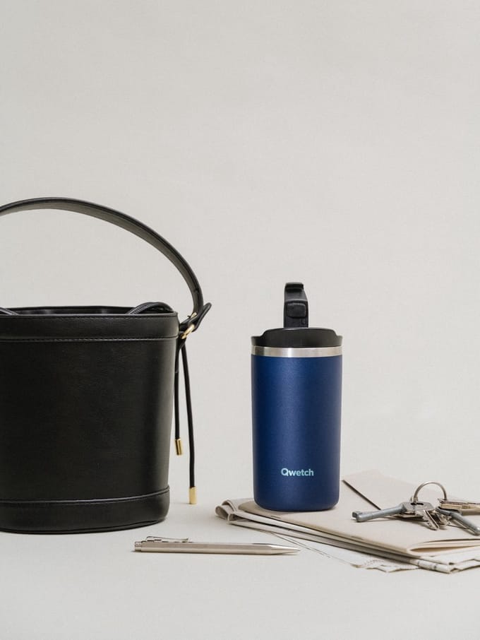 Qwetch Travel mug Geïsoleerd - Matt Nachtblauw