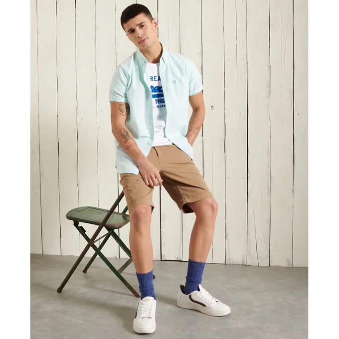 Klassiek overhemd Superdry Oxford University en coton bio