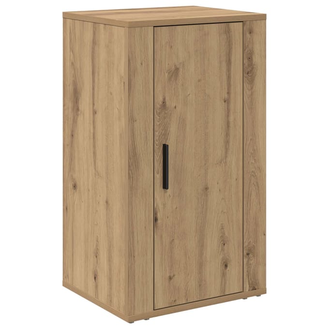 vidaXL - Dressoir - Artisan - Eiken - 40 - x - 33 - x - 70 - cm - Bewerkt - hout