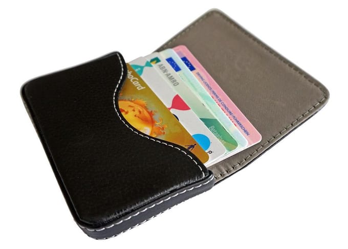 ZILOU® Kaarthouder - Creditcardhouder - Pasjeshouder - Visitekaartjeshouder - Magneetsluiting - Zwart