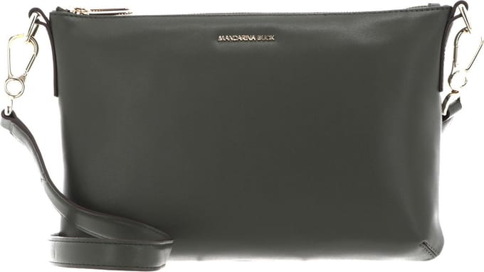 MANDARINA DUCK Leren Schoudertas Luna Pochette Military Olive Bruine