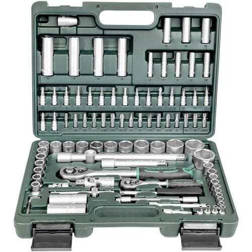 Brüder Mannesmann M98410 Dopsleutelset Metrisch 1/4 (6,3 mm), 1/2 (12,5 mm) 94-delig
