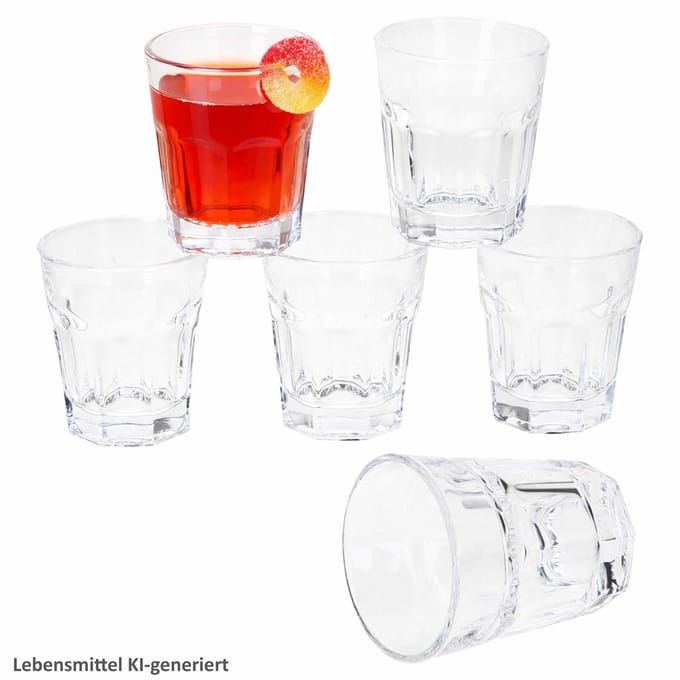 6-delige set QUEEN stapelbare glazen shotglaasjes - 27022115