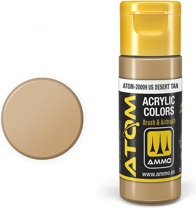 AMMO by Mig Jimenez Hobbyverf Acrylverf - MIG 20009 ATOM - US Desert Tan - Acryl - 20ml Verf flesje - 20 ml