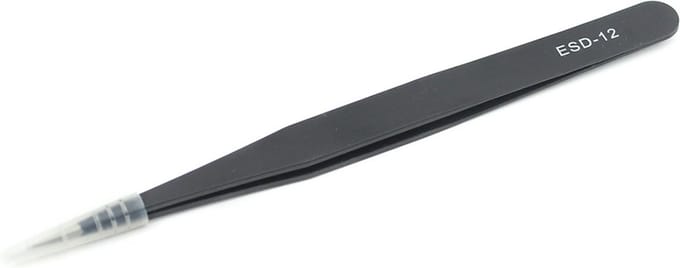 Let op type!! JIAFA JF-603 Straight Tip Tweezers (Black)