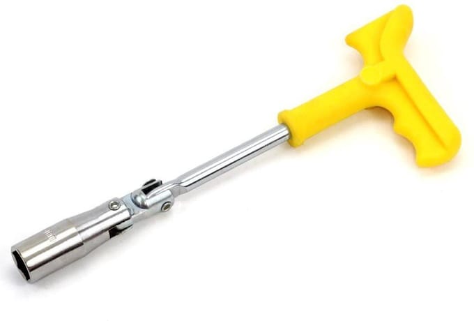 AMiO Spark Plug Bougie Sleutel Tool Wrench 16mm - SPW-16 Geel