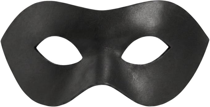 Colombina Liscia zwart Venetiaans leren masker