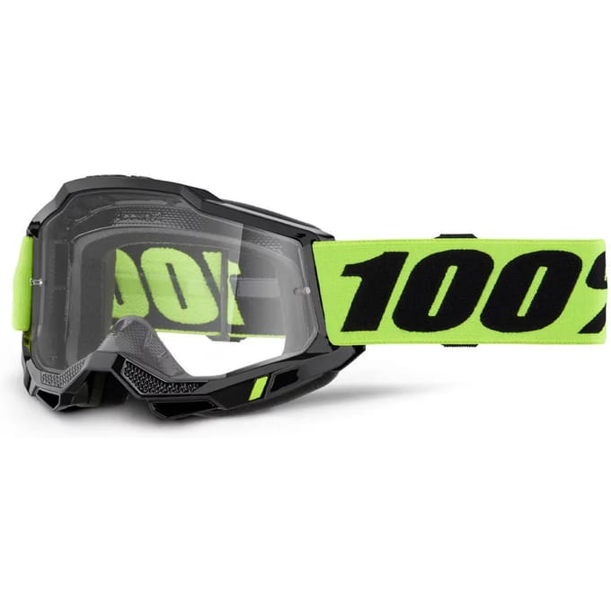 100% Accuri 2 OTG Cross Goggles - Neon Geel met Heldere Lens