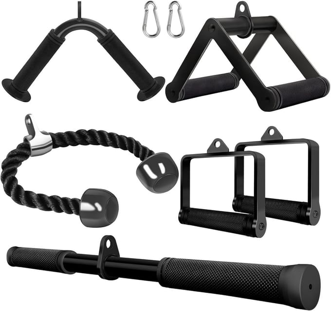 Dubbele D-Roeigreep voor Kabeltraining - Krachttraining Accessoire met Antislip Grip