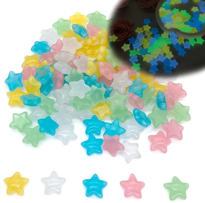 100pcs Luminous Star Stone - Kleurrijke Fluorescent Stone - Tuinlandschap - 2.2 cm