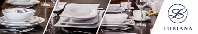 Lubiana Klassiek Wit Vierkant Diner Kom, 21,5 cm