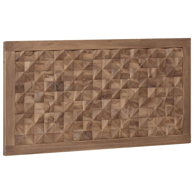 vidaXL - Bed - Hoofdbord - Naturel - Massief - Teakhout