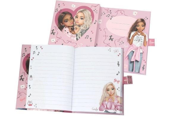 Top Model TOPModel dagboek met geheime code en geluid Opmaken en sieraden