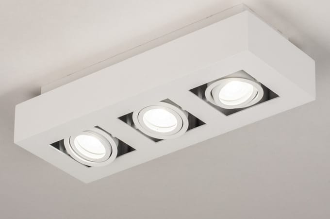 Lumidora Plafondlamp 74137 - Plafonniere - XIRAX - 3 Lichts - GU10 - Wit - Metaal - ⌀ 36 cm