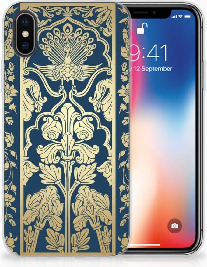 Apple iPhone X | Xs TPU Case Beige Flowers