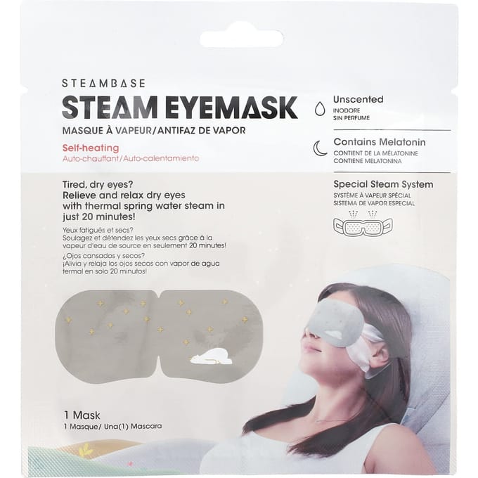 Steambase, masque vapeur pour les yeux, non parfumé, 1 masque gray
