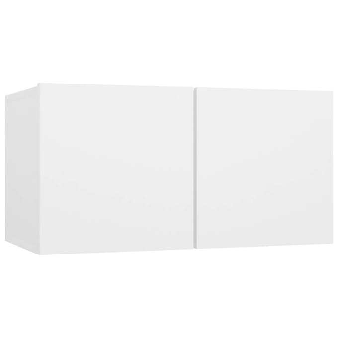 vidaXL - 2-delige - Tv-meubelset - bewerkt - hout - wit