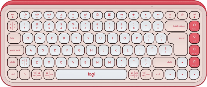 Logitech POP Icon Keys - Draadloos Toetsenbord - Bluetooth - Qwerty US - Rose