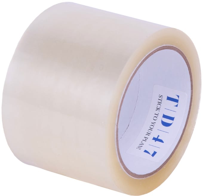 TD47 Verpakkingstape PP low noise 75mm x 66m Transparant