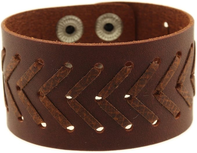 Behave - Armband - bruin leer - casual urban look - 22 cm