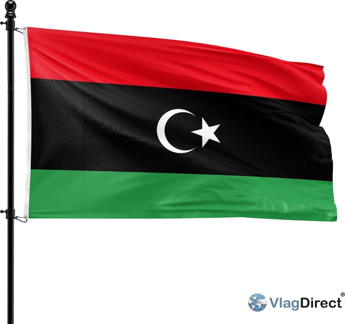 VlagDirect - Libische vlag - Libië vlag - 90 x 150 cm
