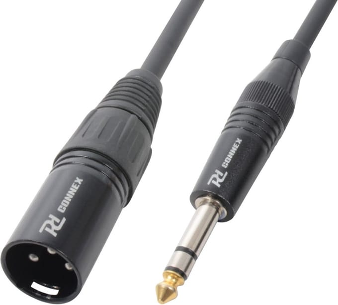 PD Connex XLR Male - 6.3mm Stereo jack kabel 12 meter