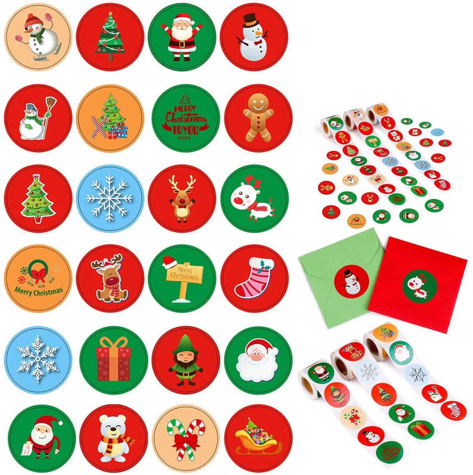Without Lemon - Kerststickers 2023 - 500 stuks - Sticker size: 2.5cm - Kerst - Cadeau - Versiering - Verpakking