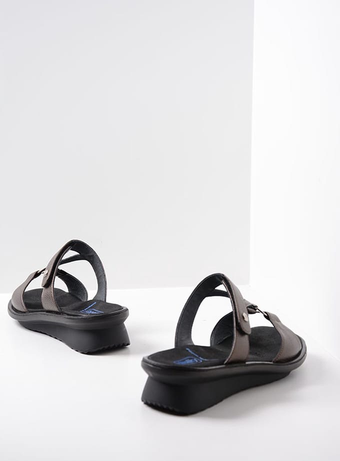 Wolky Slippers Isa brons leer
