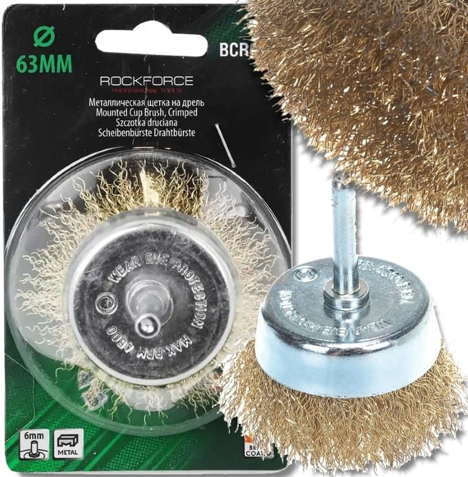 Rockforce - Mosiënne Draadborstel - 63mm - Misvormd - 4500 min-1