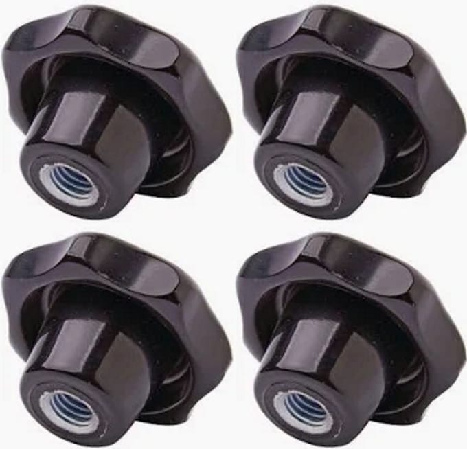 M4 Sterknop rond 30 mm met messing draadbus - per 4 stuks - Stergreep - inwendig draad