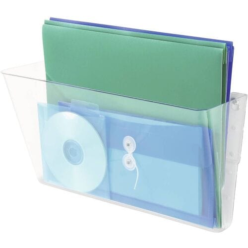Deflecto DocuPocket 73101 Folderhouder (wandmodel) Transparant DIN A4 liggend 1 stuk(s) Aantal vakken: 1 (b x h x d) 331 x 190 x 105 mm