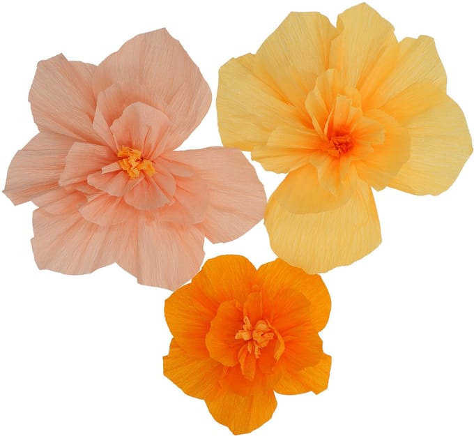 Tafeldecoratie - Flower Set - Pretty Peachy - 3 stuks