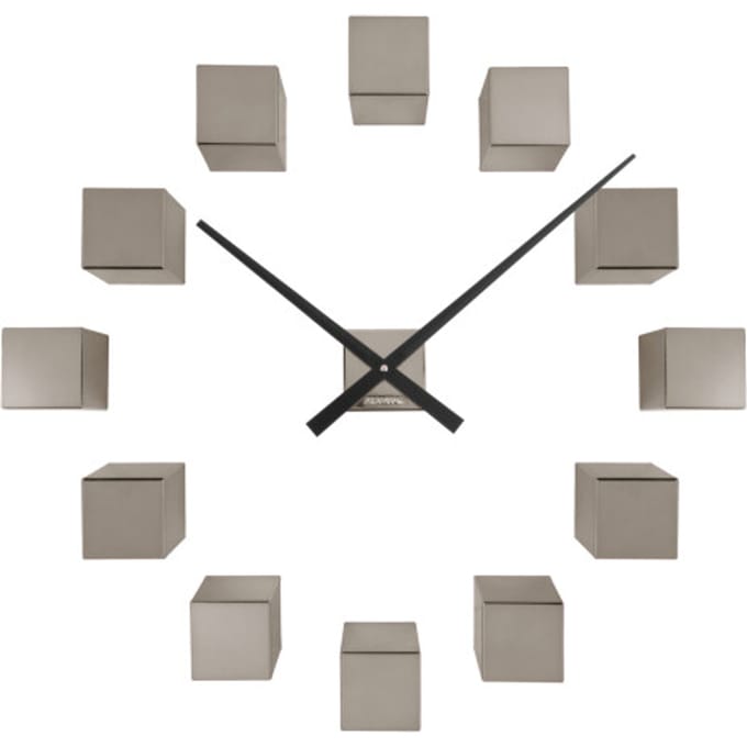 Karlsson wandklok diy cubic metallic metallic dark grey- Ø40cm