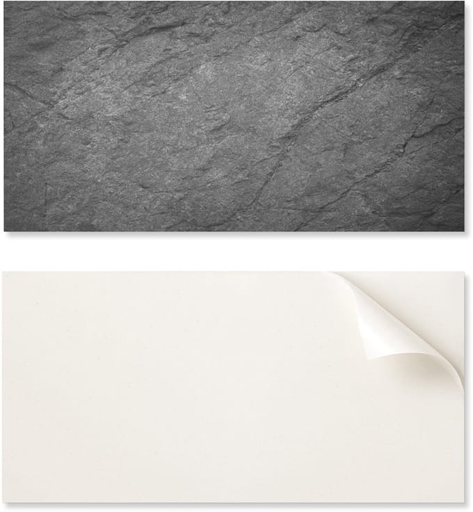 Set zelfklevende PVC-tegels met natuursteenstructuur 10x40x20 cm