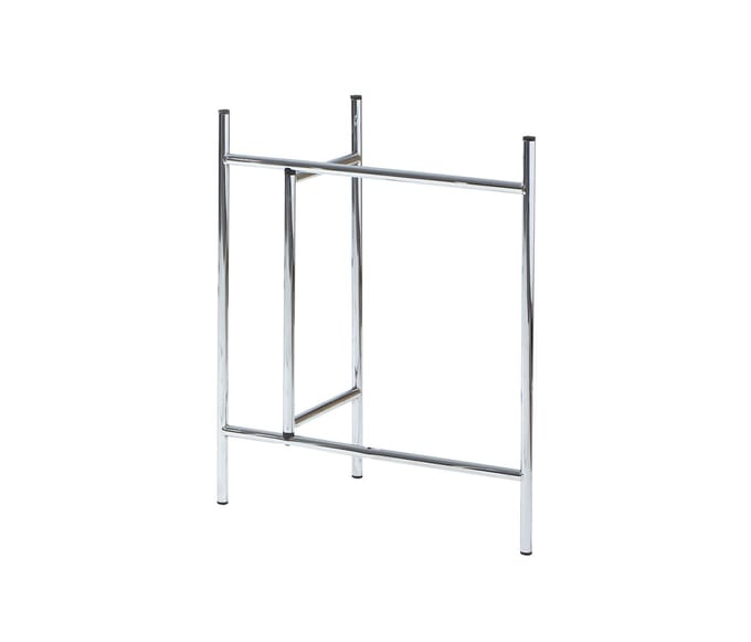 Richard Lampert Eiermann 3 Inklapbare schragen met blad - melamine wit/eiken rand - verchroomd