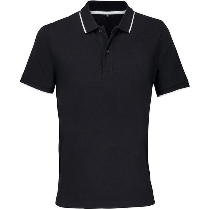 SOLS Volwassen Unisex Palermo Poloshirt (Zwart, Wit)